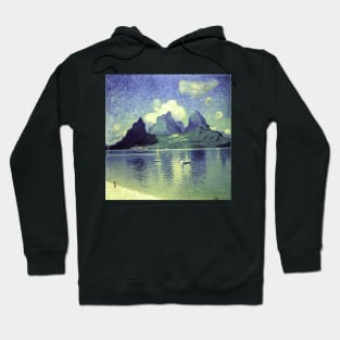 Bora Bora painting, Vincent van Gogh style, oil on canvas Hoodie